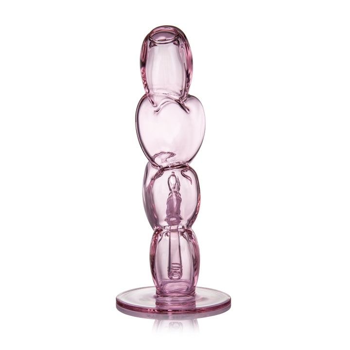 MJ Arsenal Evermore water pipe straight-on profile showing vertical heart stack and balanced base design