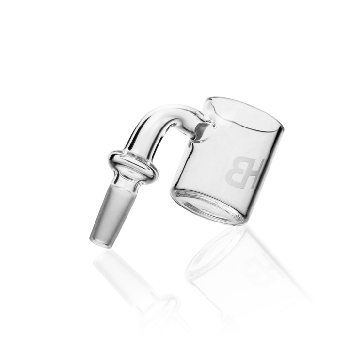 Joel Halen 30mm Flat Top Flat Bottom Quartz Bucket 10mm Male 90 side view