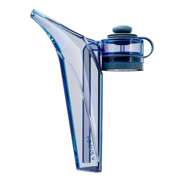 focus v aeris bubbler blue glass water filtration attachment with patent pending swivel airflow