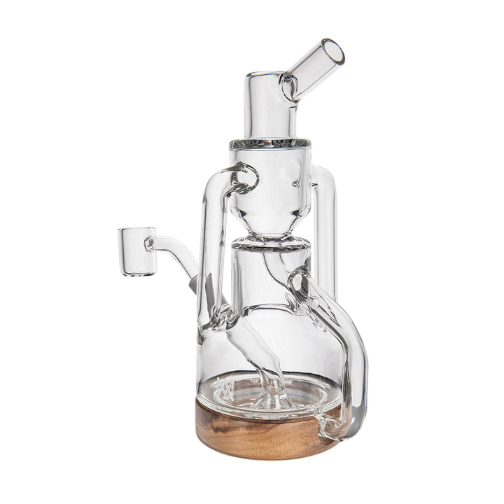 mj arsenal apex mini rig alpine series front angle borosilicate glass recycler