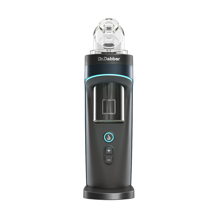 Dr. Dabber Switch² Vaporizer – front view with display panel, IR sensor window, and glass top attachment.
