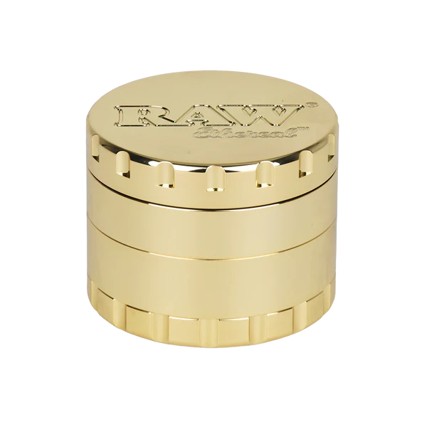 RAW 60mm gold grinder with kief catcher