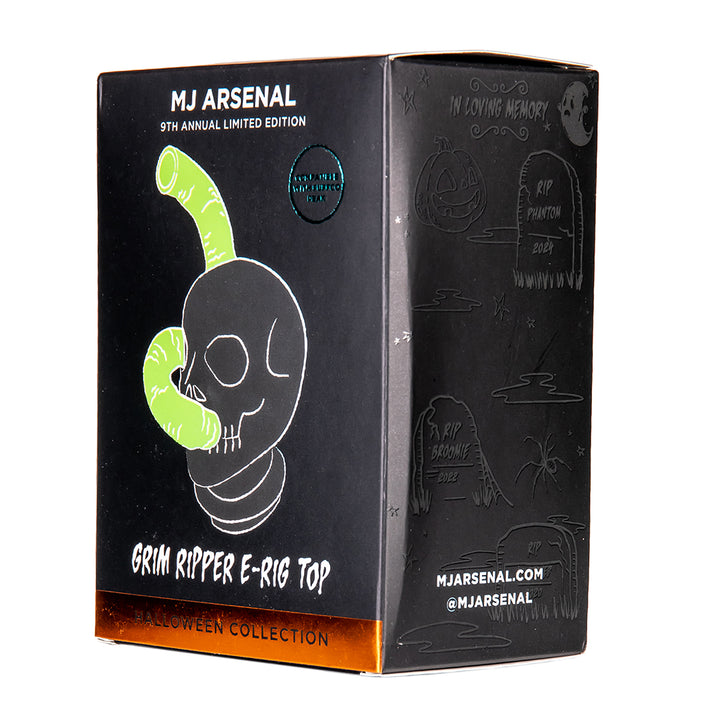 MJ Arsenal Grim Ripper Peak Top packaging box – 8th Annual Limited Edition Halloween Collection design