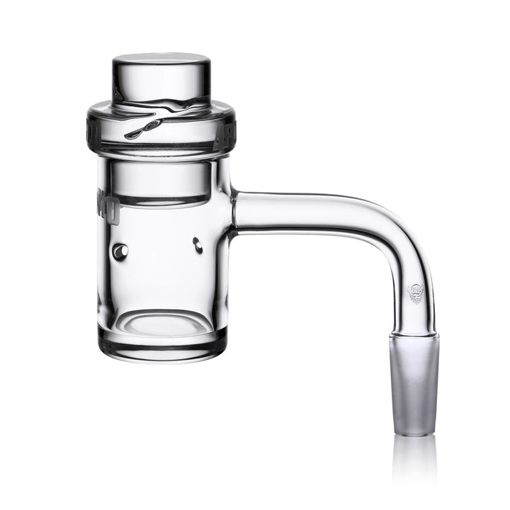 Turbo Top carb cap packaged in handcrafted wooden box – premium accessory for concentrate setups.