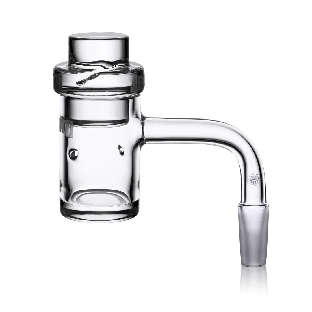 Turbo Top carb cap packaged in handcrafted wooden box – premium accessory for concentrate setups.