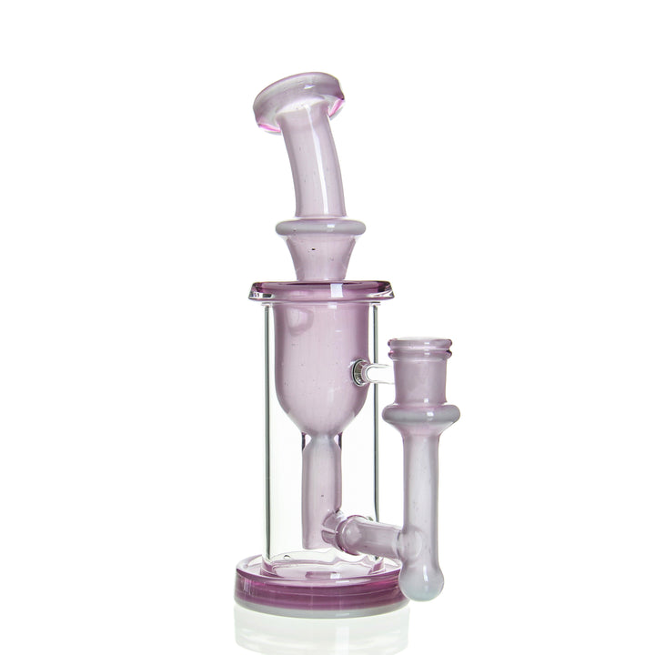 Leisure Glass Incycler Karma Over Mint water pipe with a sleek bent neck and vibrant accent, designed for smooth filtration and durability.