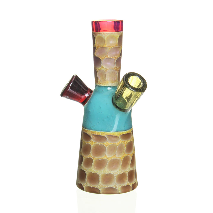 Matt Robertson Gir-rando Zoo Tube Teal — handblown Gir-rando Zoo tube bong in teal