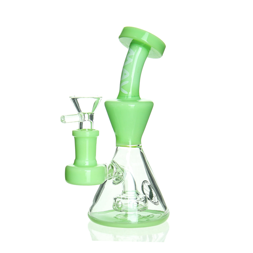 MAV Balboa Mini Rig — Milky Green colorway mini hourglass dab rig