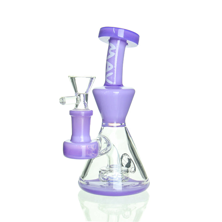 MAV Balboa Mini Rig — Milky Purple colorway mini hourglass dab rig