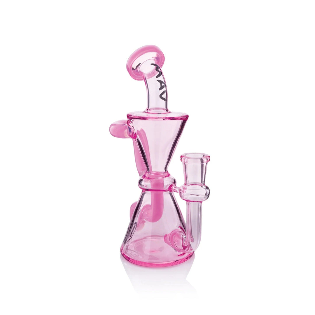 MAV The Elsinore Recycler — Pink colorway recycler dab rig, hero shot