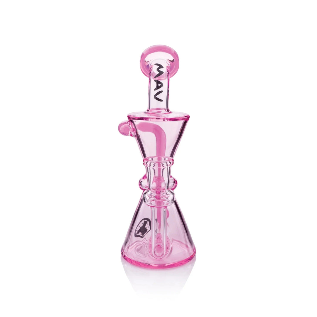 MAV The Elsinore Recycler — Pink colorway recycler dab rig, side profile