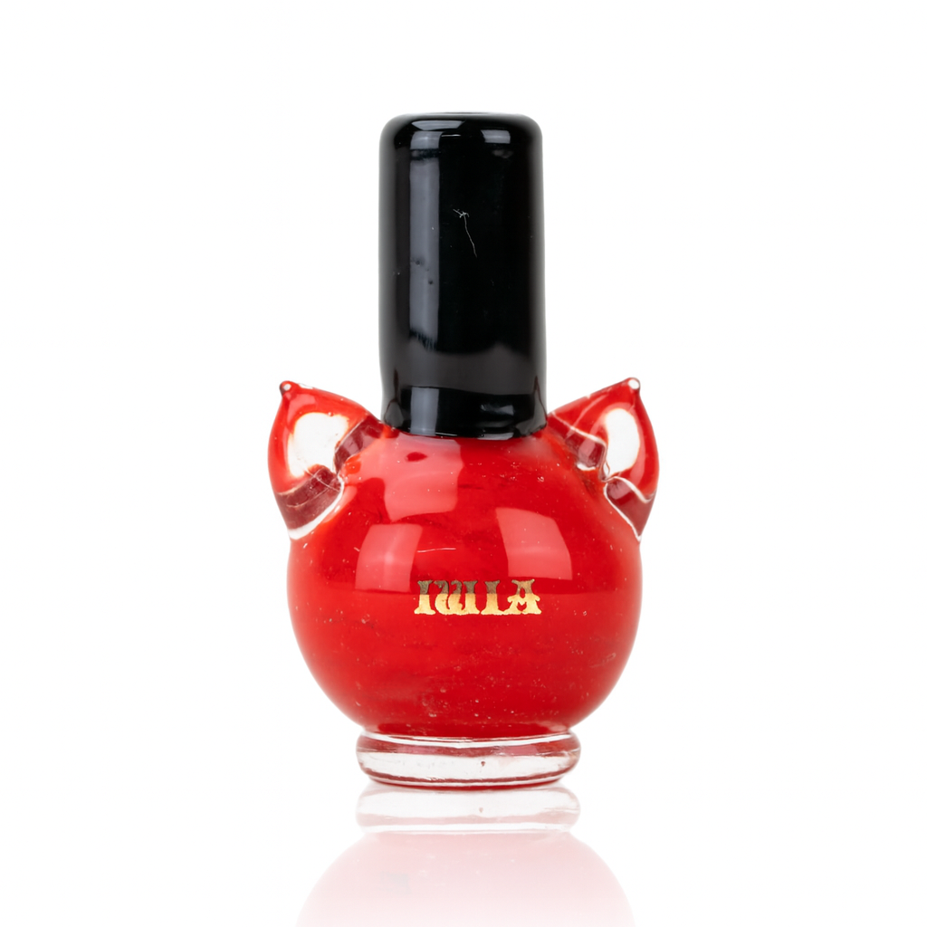 Empire Glassworks x Sakibomb Nail Polish Pipe red and black glass design