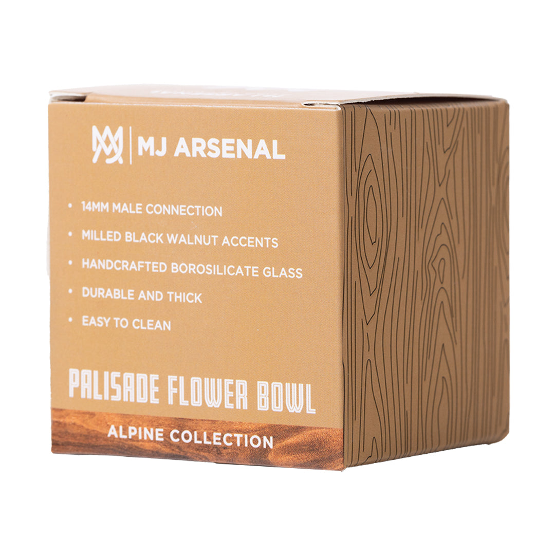 MJ Arsenal 14mm Alpine Bowl — mountain-themed 14mm flower bowl, detail view