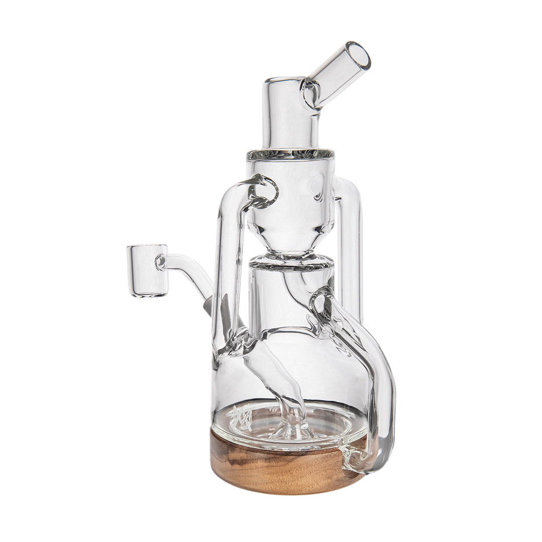 MJ Arsenal Apex Mini Rig Alpine Series, front angle borosilicate glass recycler