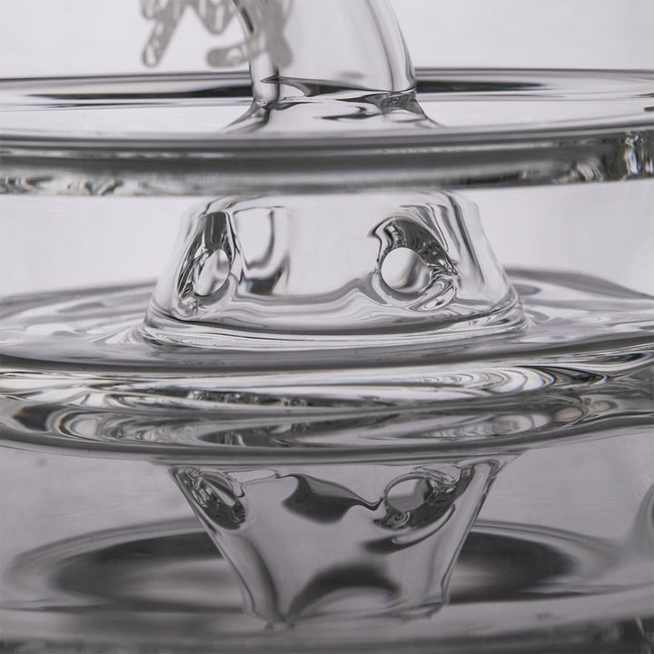 MJ Arsenal Apex Mini Rig Alpine Series, percolator chamber close-up glasswork detail