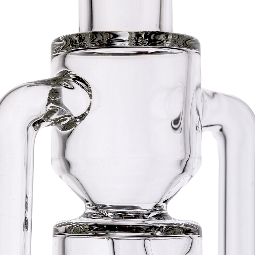 MJ Arsenal Apex Mini Rig Alpine Series, rear angle compact recycler glass rig