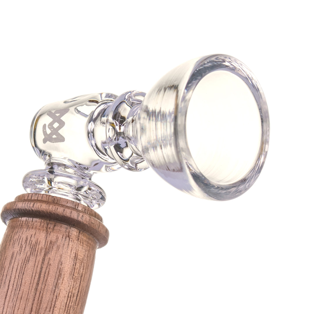 Close-up of the borosilicate glass bowl on the MJ Arsenal Creek Hand Pipe