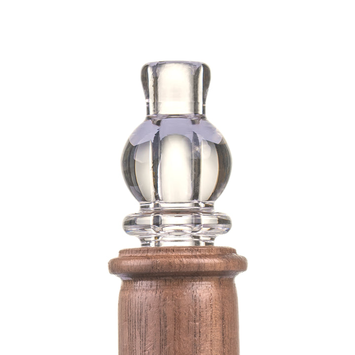 Close-up of the glass mouthpiece on the MJ Arsenal Creek Hand Pipe