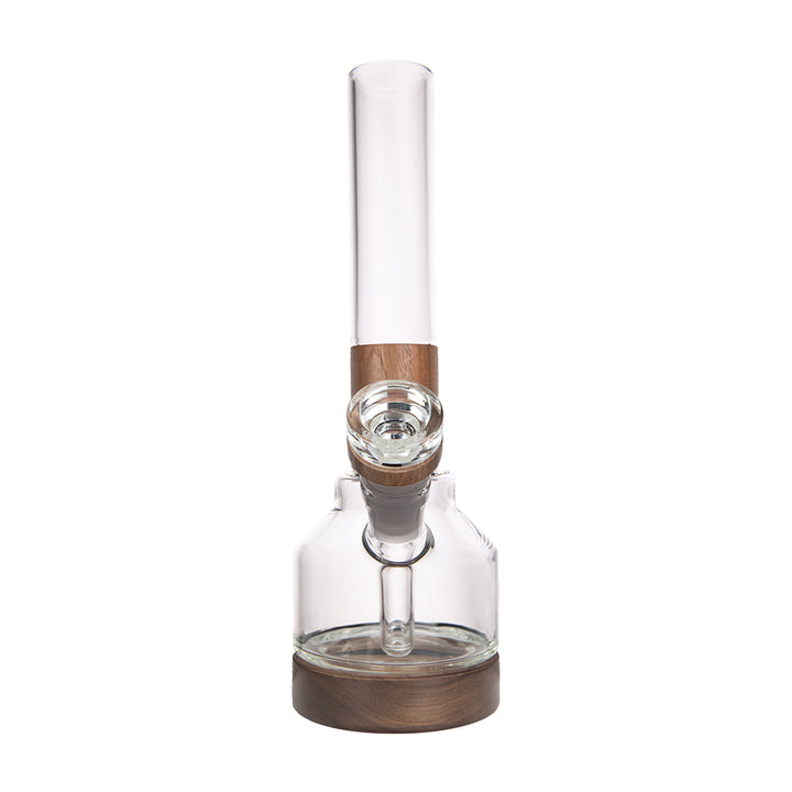 MJ Arsenal Alpine Palisade Water Pipe, front angle glass chamber and wood accent
