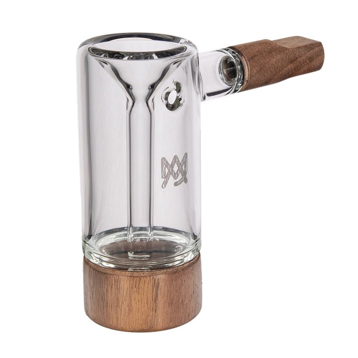 MJ Arsenal Steamboat Bubbler Alpine Series, wood and glass bubbler, hero shot