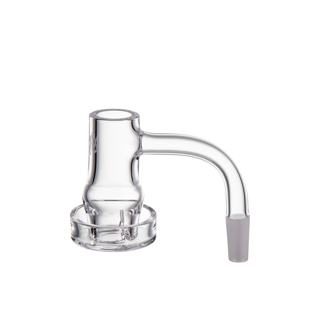 MJ Arsenal Bubble Banger 10mm male 90 degree shown without the carb cap, showing the open bucket