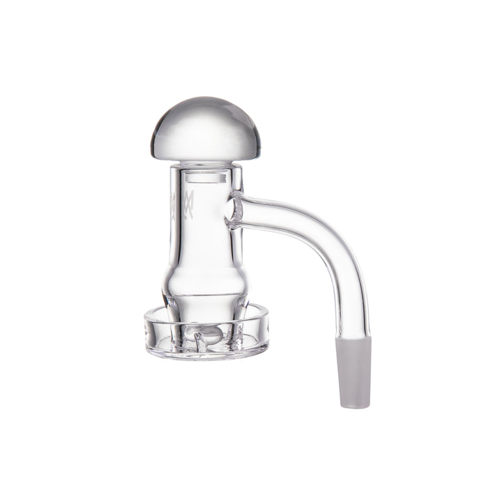 MJ Arsenal Bubble Banger, 10mm male 90 degree quartz banger with the rounded bubble bucket
