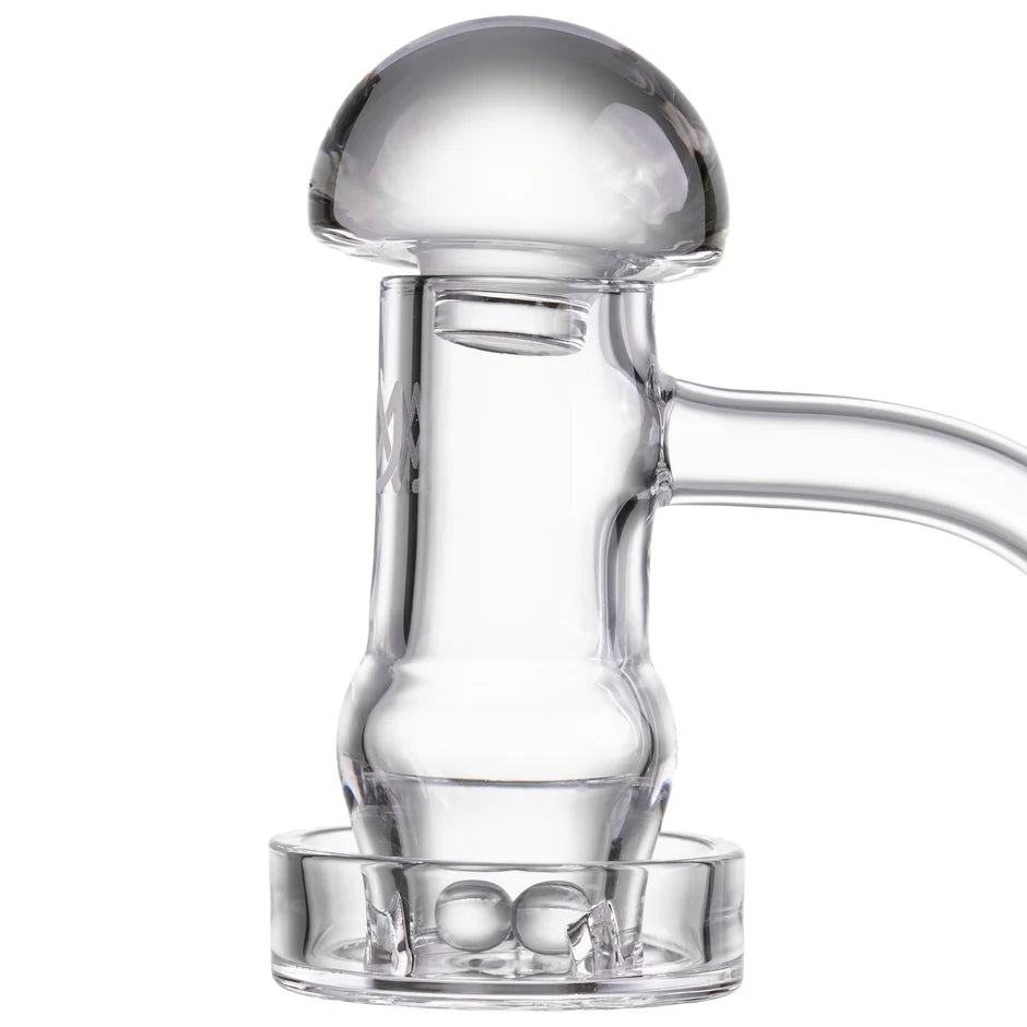 Full neck detail of the MJ Arsenal Bubble Banger, showing the 90 degree male joint