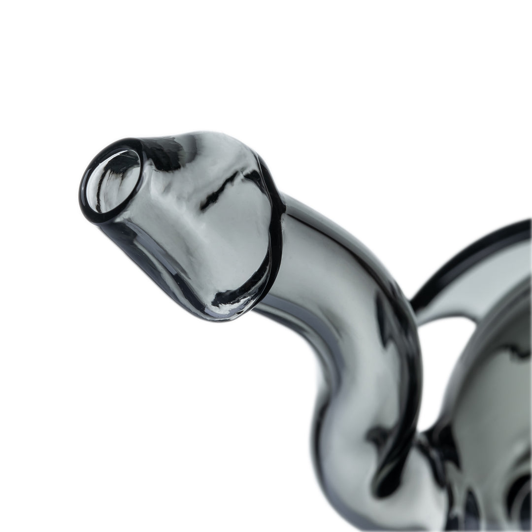 Close-up of the MJ Arsenal Bud-Sucker Hand Pipe smoke glass mouthpiece
