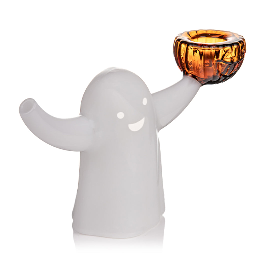Front View of MJ Arsenal Ecto Bubbler Halloween Glass Piece