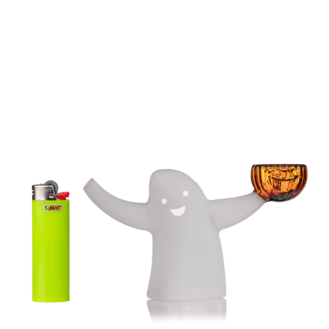 MJ Arsenal Ecto Bubbler Next to Lighter for Size Comparison