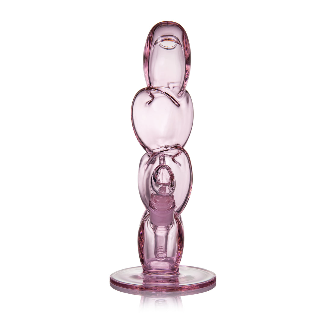 MJ Arsenal Evermore water pipe close-up of stacked heart glass structure emphasizing limited-edition heart theme