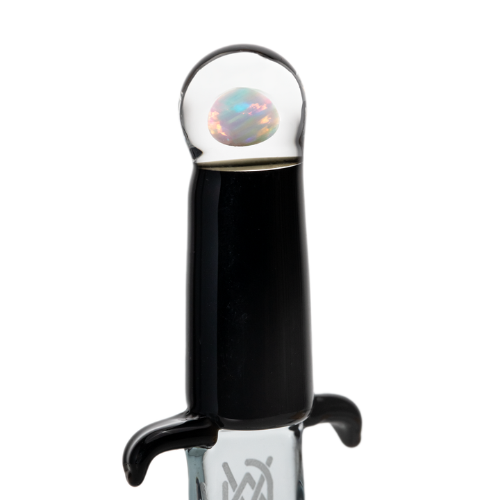 MJ Arsenal Excalibur glass dabber tool, handle and base detail borosilicate glass