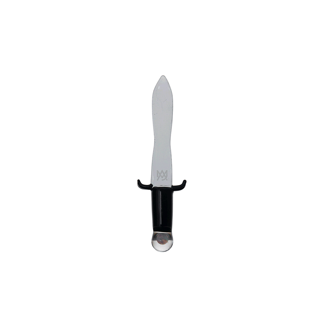 MJ Arsenal Excalibur glass dabber tool, 360-degree rotating view