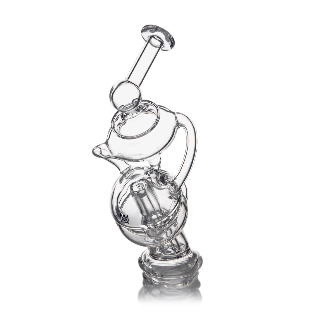 MJ Arsenal Fabcycler Puffco Peak Top — fab egg recycler glass top for Puffco Peak, side profile
