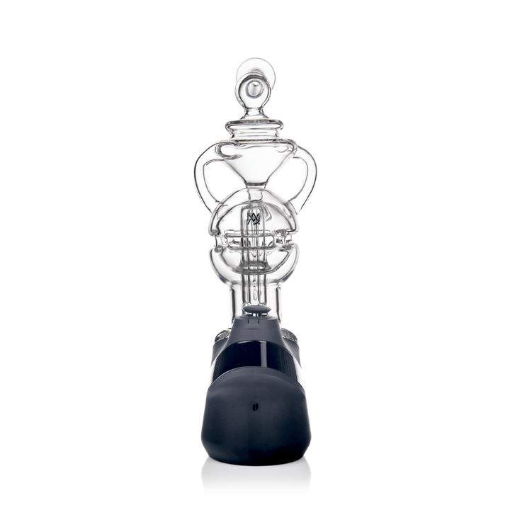 MJ Arsenal Fabcycler Puffco Peak Top — fab egg recycler glass top for Puffco Peak, mouthpiece view