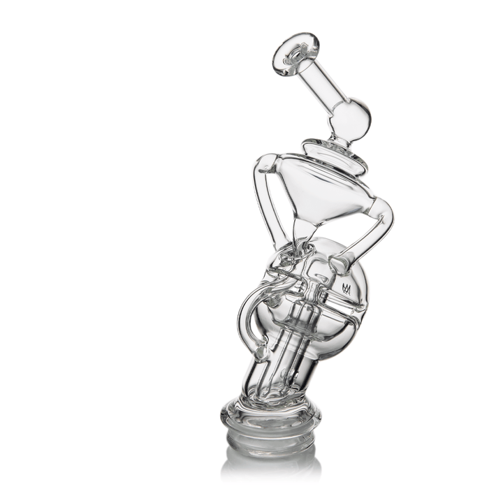 MJ Arsenal Fabcycler Puffco Peak Top — fab egg recycler glass top for Puffco Peak, installed on Peak