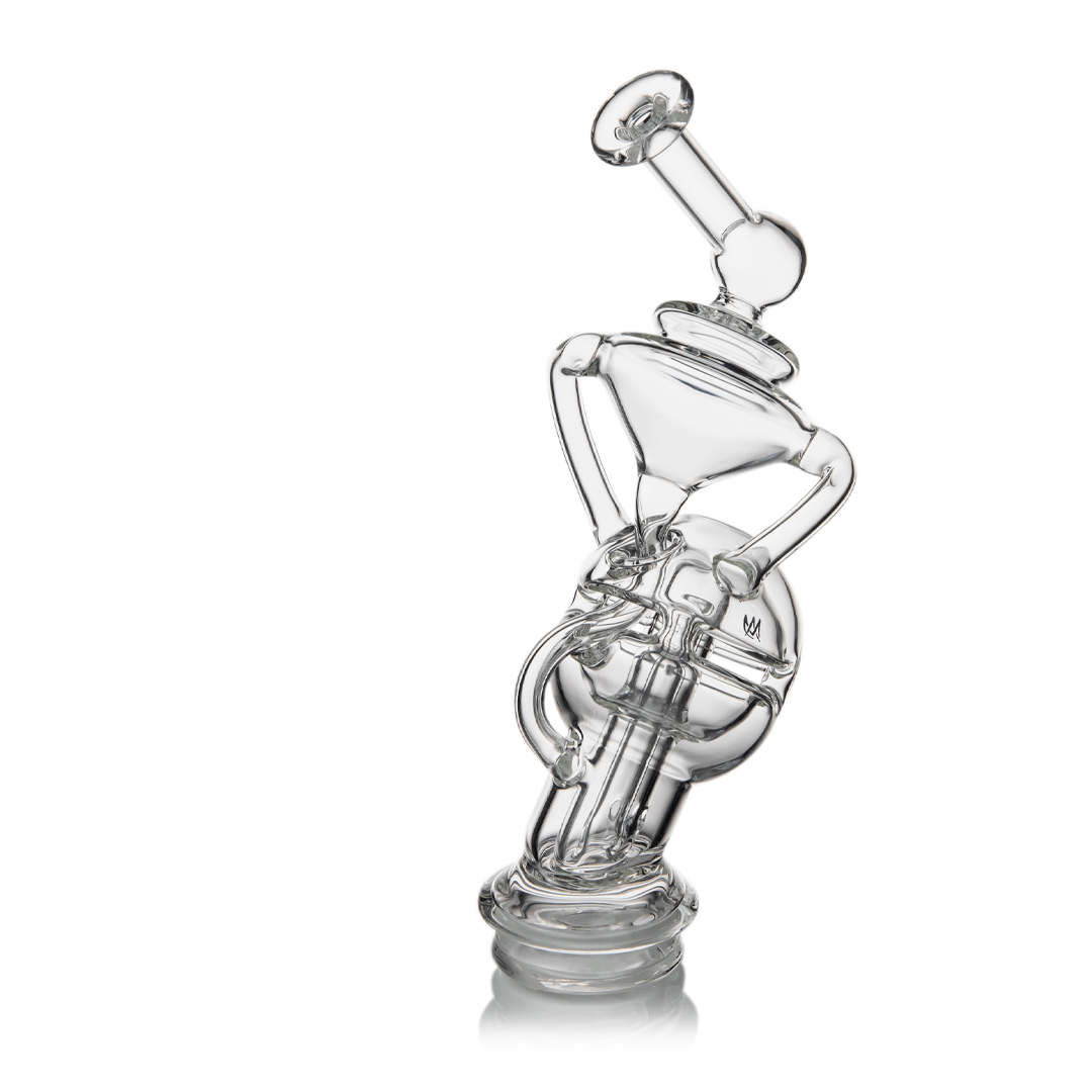 MJ Arsenal Fabcycler Puffco Peak Top — fab egg recycler glass top for Puffco Peak, installed on Peak