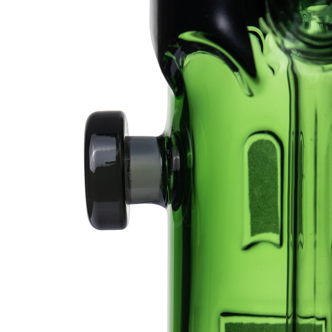 Close-up of the black bolt knob on the side of the MJ Arsenal Frankenbubbler