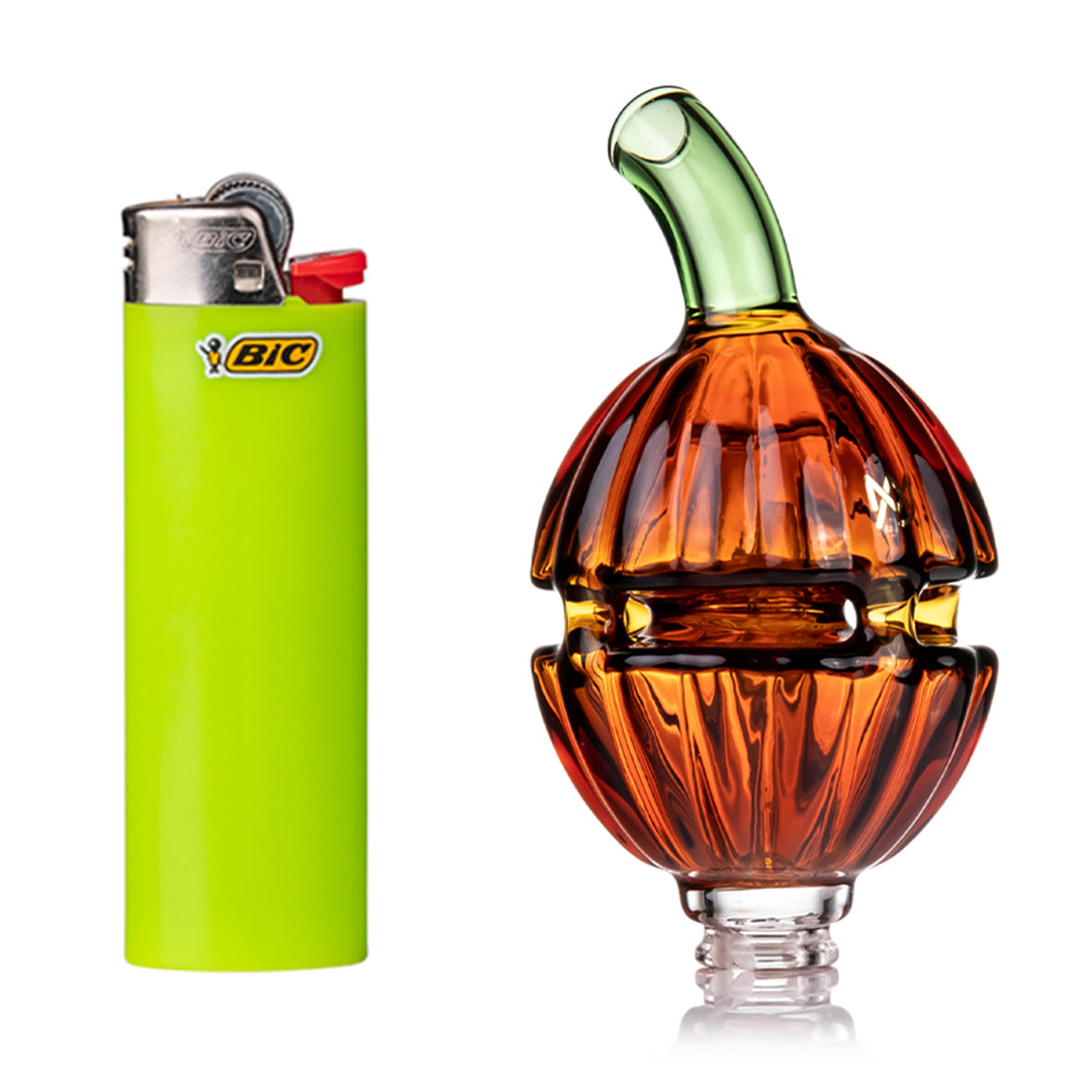 MJ Arsenal Gourdy Pivot Top Next To a BIC Lighter For Size Comparison