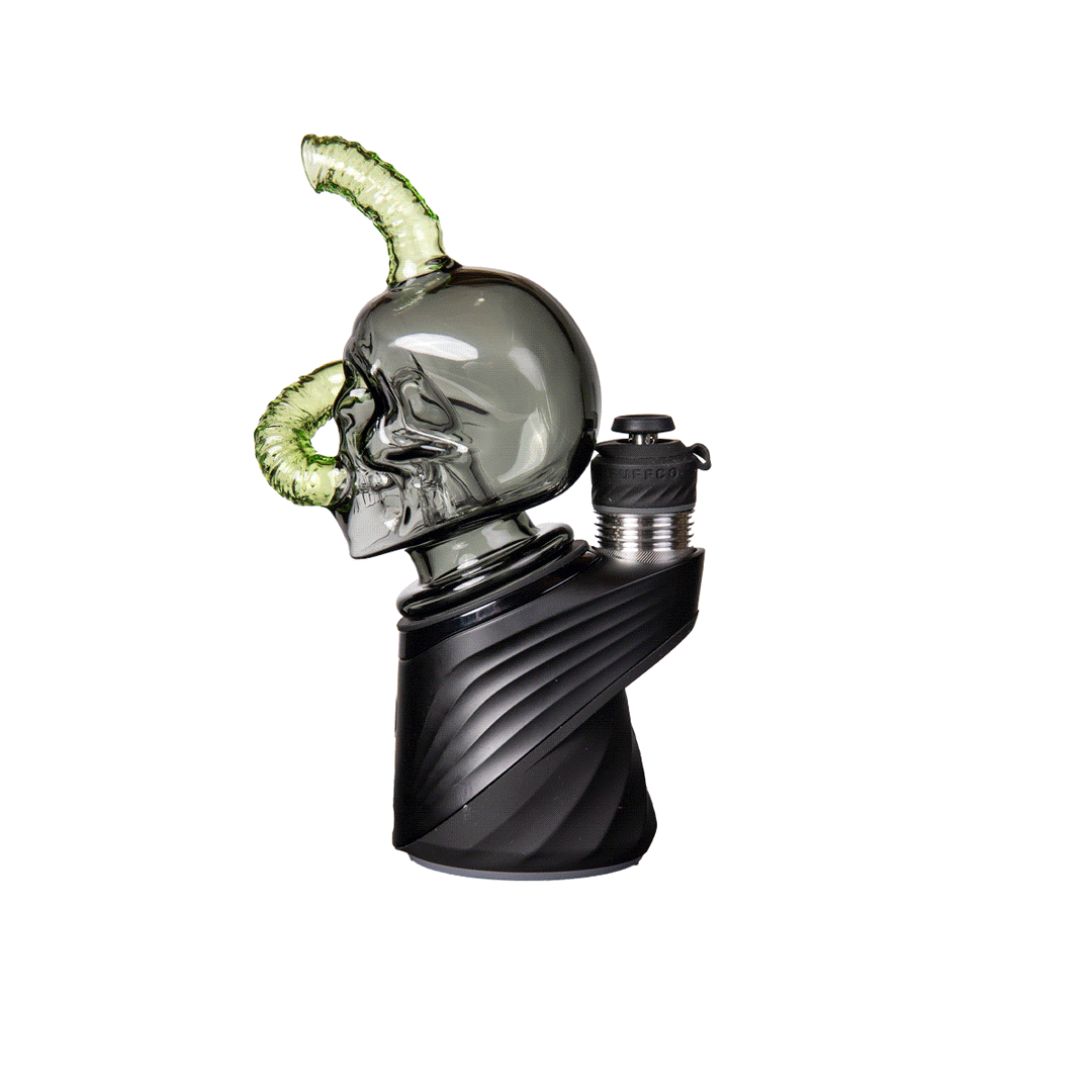 360-degree rotating animation of MJ Arsenal Grim Ripper Peak Top showing skull and worm details from all angles