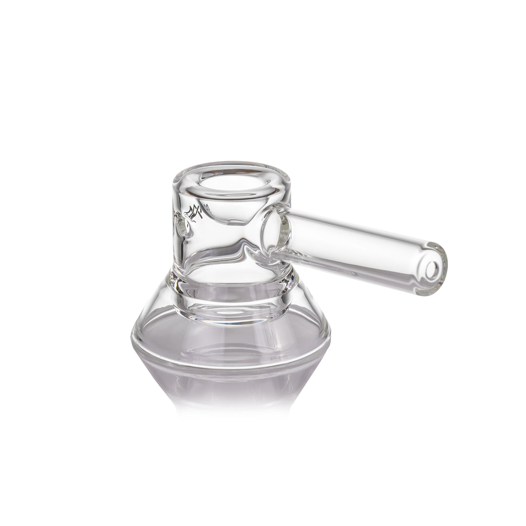 MJ Arsenal Grotto Hand Pipe — angled view showing the hollow-bottom base and ergonomic silhouette