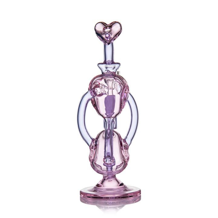 MJ Arsenal H2H Heart-2-Heart dab rig straight-on profile showing symmetrical heart stack and compact base