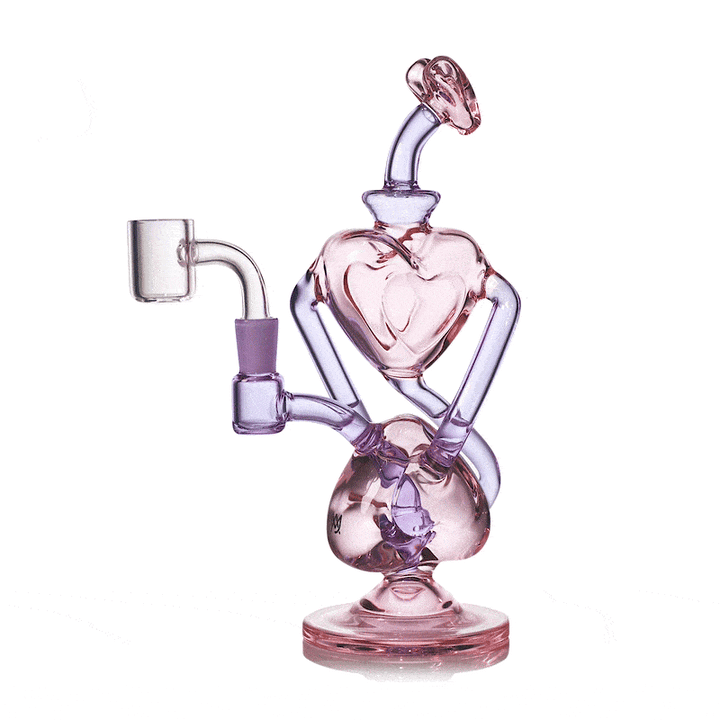 MJ Arsenal H2H Heart-2-Heart dab rig bubbling gif showing active water recycling and smooth diffusion
