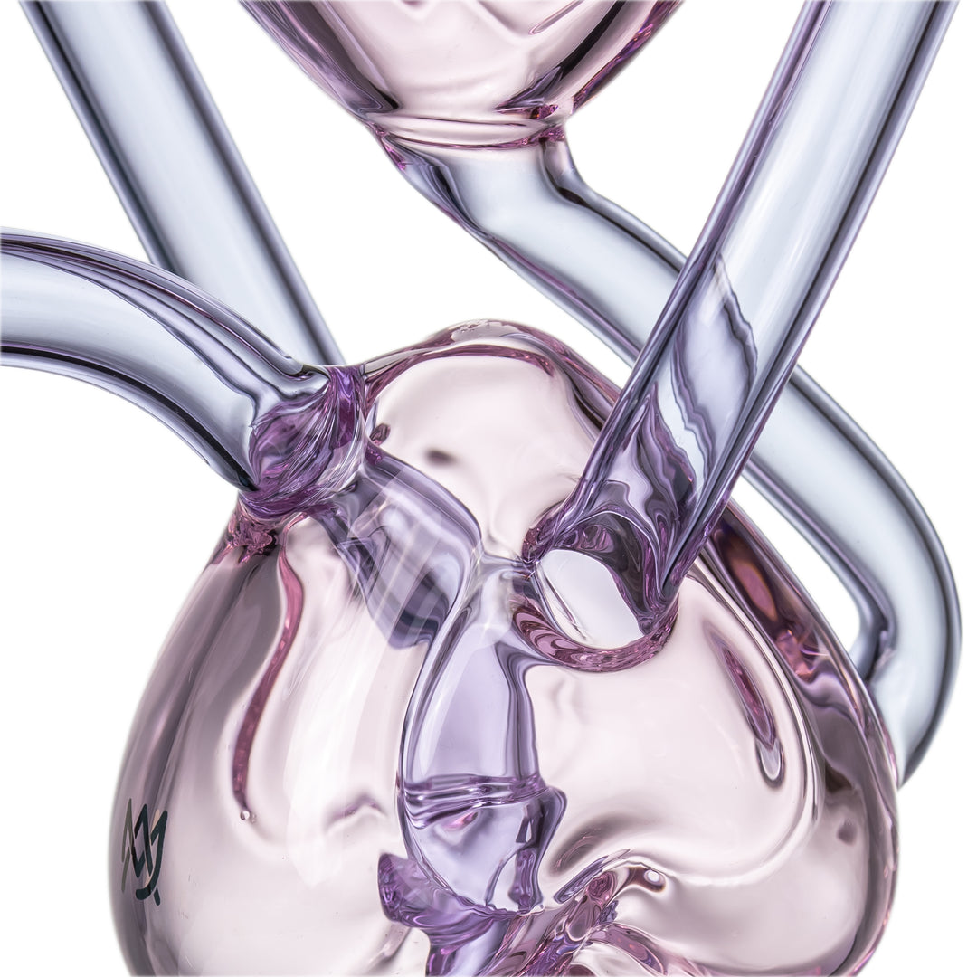 MJ Arsenal H2H Heart-2-Heart dab rig alternate angle highlighting joint placement and recycler intake arms
