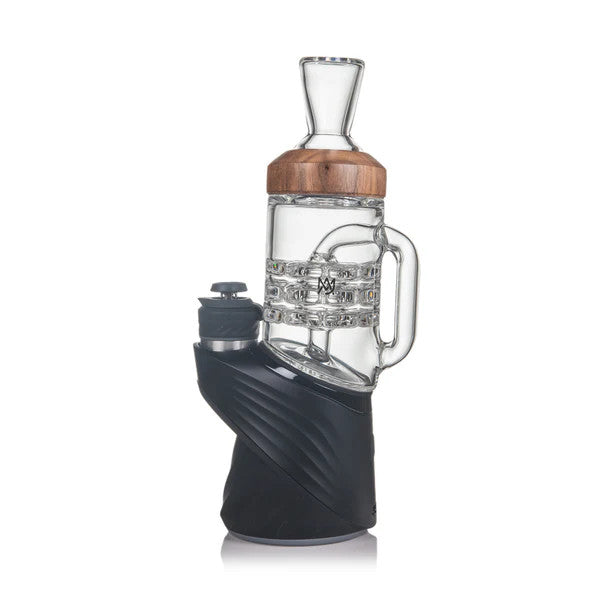 MJ Arsenal Halo Peak Top – Alpine Collection glass attachment with black walnut accents for Puffco Peak and Peak Pro