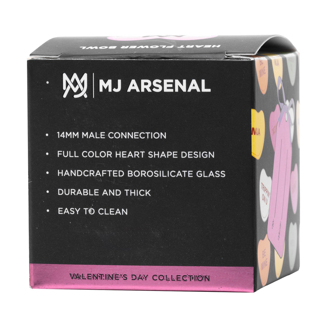 MJ Arsenal Heart Flower Bowl — heart-shaped flower bowl slide, detail view