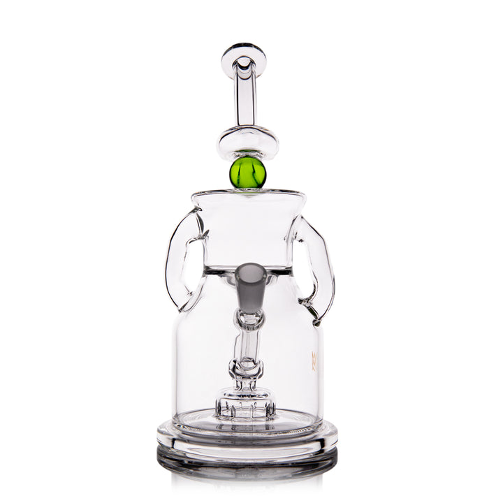 MJ Arsenal iLL-ien Dab Rig, Adam iLL collab straight-on view compact recycler rig