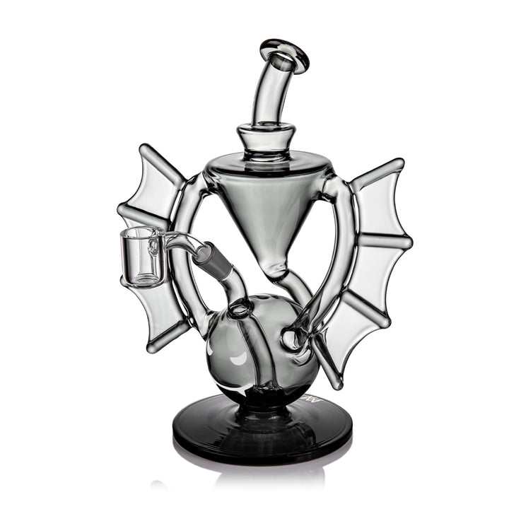 MJ Arsenal Nocturne Mini Dab Rig — glow-in-the-dark bat recycler, hero shot