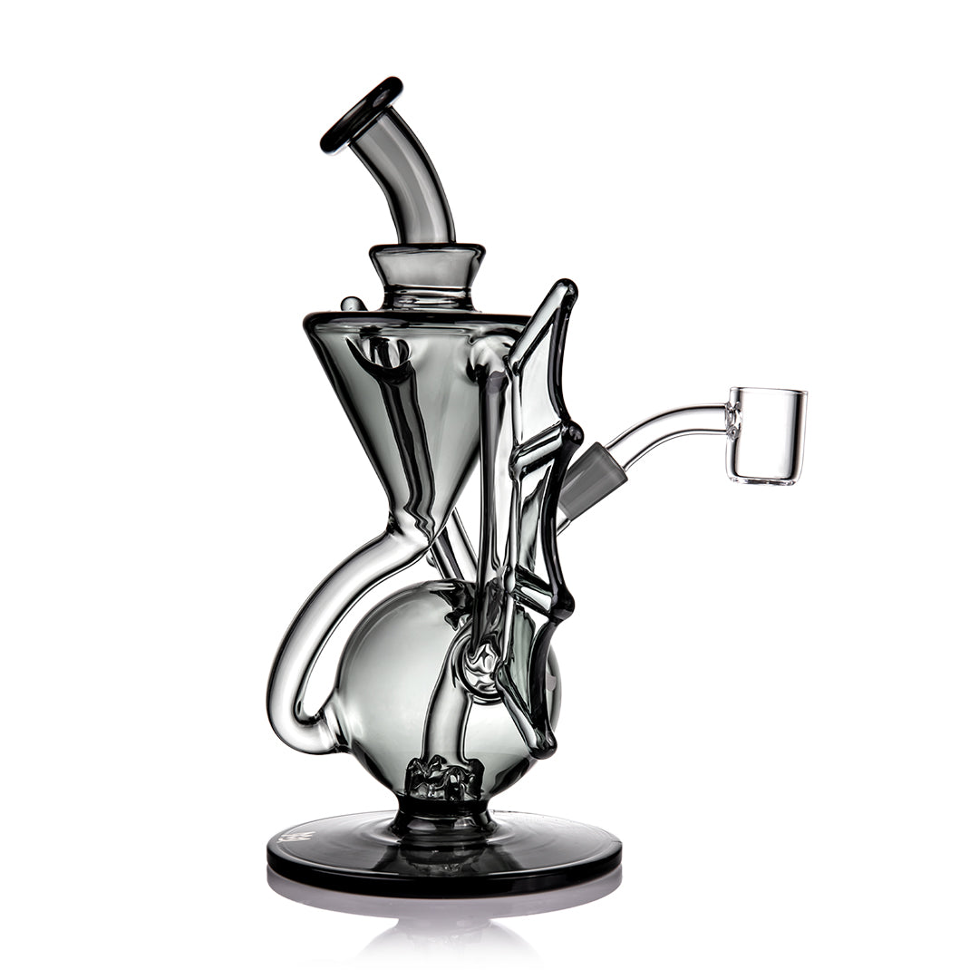 MJ Arsenal Nocturne Mini Dab Rig — glow-in-the-dark bat recycler, front view