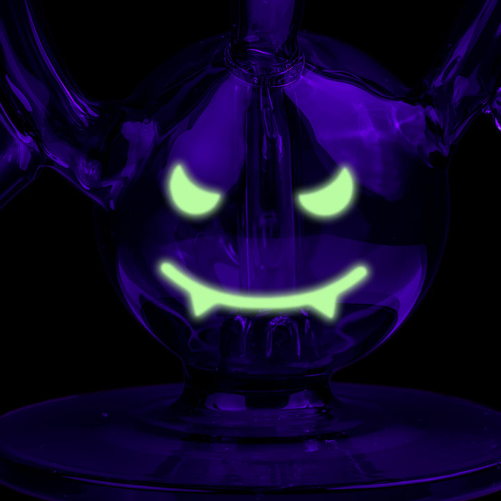 MJ Arsenal Nocturne Mini Dab Rig — glow-in-the-dark bat recycler, packaging box front